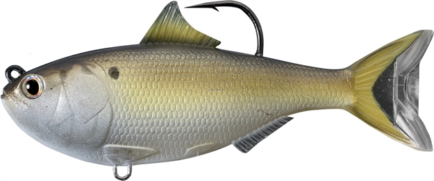 Picture of Livetarget Menhaden Swimbait, 3 1/2", 4/0 Hook, 1/2 Oz, Bronze, Medium Slow Sinking
