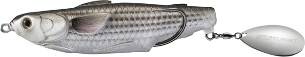 Picture of Livetarget Mullet Hollow Body Commotion 3 1/2", Natural/Black