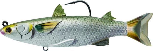 Picture of Livetarget Mullet Swimbait, 4 1/2", 7/0 Hook, 1 Oz, Silver, Medium Slow Sinking