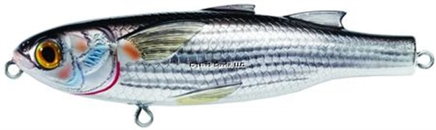 Picture of Livetarget Mullet Topwater Walking Bait, 4 3/4", 1 3/16 Oz, #1 Hooks, Silver & Black, Floating
