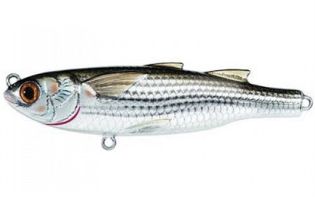 Picture of Livetarget Mullet Twitchbait, 3 1/2", 1/2 Oz, #4 Hooks, Silver & Brown, Floating