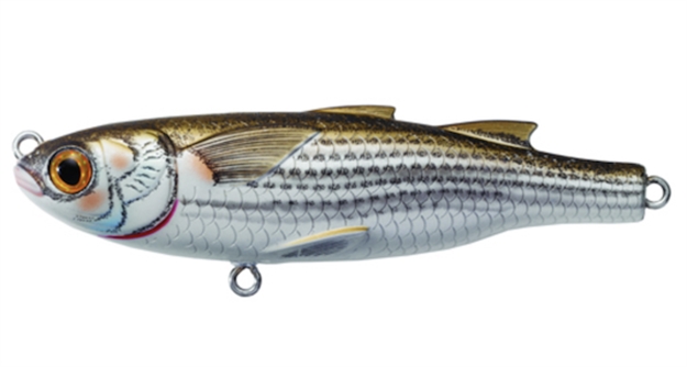 Picture of Livetarget Mullet Twitchbait, 4 1/2", 5/8 Oz, #2 Hooks, Natural & Matte, Floating