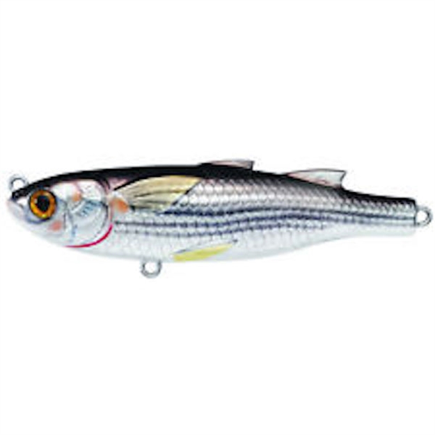 Picture of Livetarget Mullet Twitchbait, 4 1/2", 5/8 Oz, #2 Hooks, Silver & Black, Floating