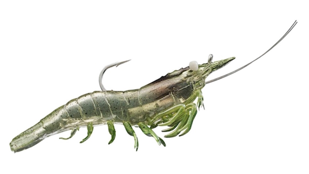 Picture of Livetarget Rigged Shrimp Soft Bait W/Rattle, 3", 1/4 Oz, Grass, Sinking, 4/Pack