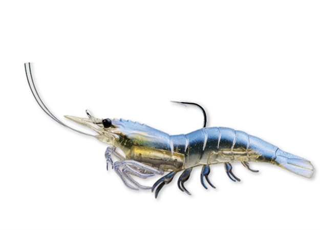 Picture of Livetarget Rigged Shrimp Soft Bait W/Rattle, 3", 1/4 Oz, Natural Molt, Sinking, 4/Pack