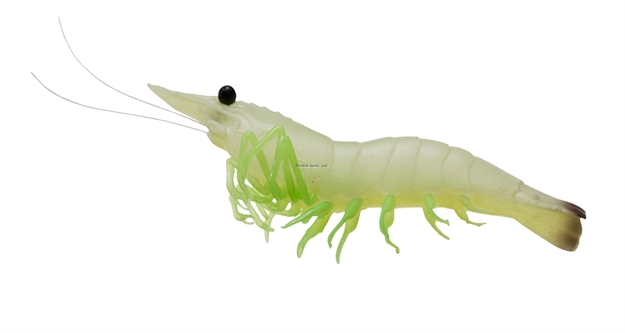 Picture of Livetarget Rigged Shrimp Soft Bait W/Rattle, 4", 1/2 Oz, Glow, Sinking, 4/Pack