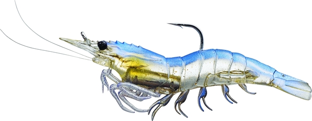 Picture of Livetarget Rigged Shrimp Soft Bait W/Rattle, 4", 1/2 Oz, Natural Molt, Sinking, 4/Pack