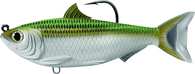 Picture of Livetarget Sardine Swimbait, 4 1/2", 7/0 Hook, 1 Oz, Silver/Green, Medium Slow Sinking