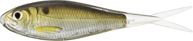 Picture of Livetarget Skip Shad Soft Jerk Bait, 3 1/2", 1/2 Oz, Silver/Brown, 4 Per Pkg