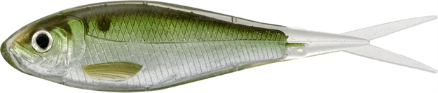 Picture of Livetarget Skip Shad Soft Jerk Bait, 3 1/2", 1/2 Oz, Silver/Green, 4 Per Pkg
