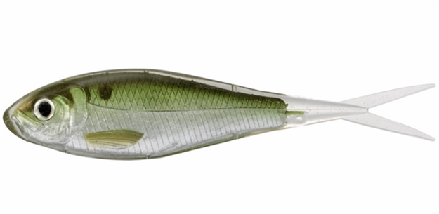 Picture of Livetarget Skip Shad Soft Jerk Bait, 4 1/4", 5/8 Oz, Silver/Green, 4 Per Pkg