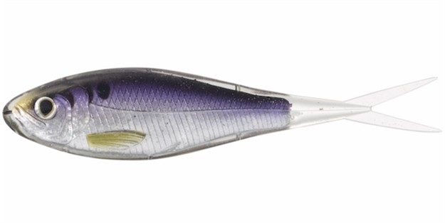 Picture of Livetarget Skip Shad Soft Jerk Bait, 4 1/4", 5/8 Oz, Silver/Purple, 4 Per Pkg
