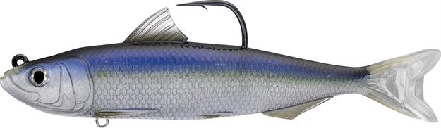 Picture of Livetarget Spanish Sardine Swimbait (Oscillator Tail), 5 1/2" In, 1 3/8 Oz, Silver/Blue