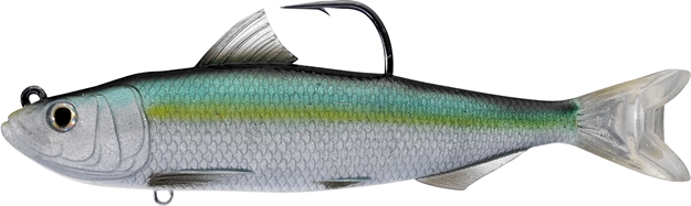 Picture of Livetarget Spanish Sardine Swimbait (Oscillator Tail), 5 1/2" In, 1 3/8 Oz, Silver/Green
