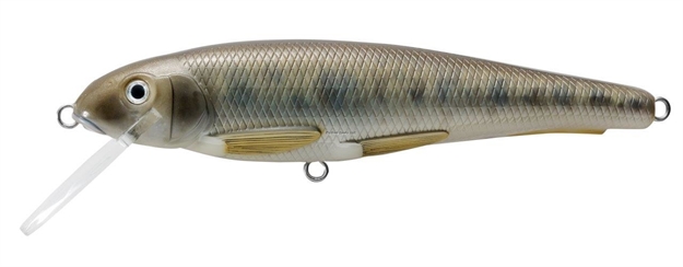 Picture of Livetarget Sucker Shallow Dive Stickbait, 3'-5', 6 1/4", 2/0 Hooks, 2 1/2 Oz, White Natural/Smoke, Floating