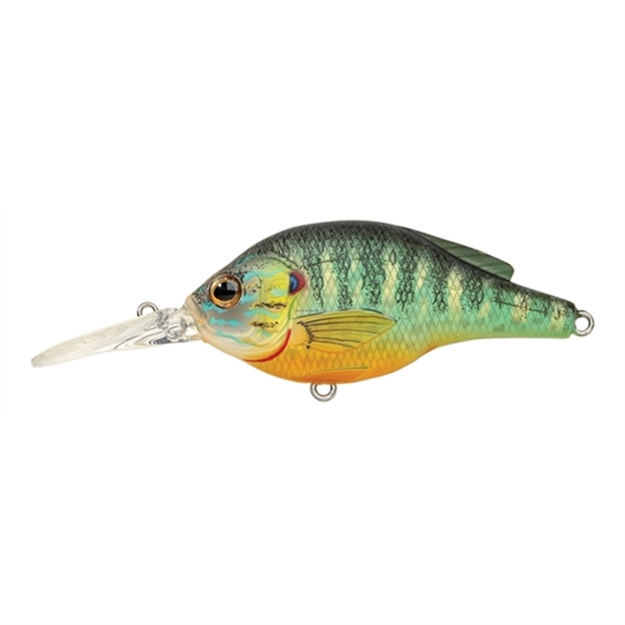 Picture of Livetarget Sunfish Pumpkinseed Medium Dive Flat-Side Crankbait, 5'-6', 2 1/4", #6 Hooks, 1/4 Oz, Natural/Matte, Floating