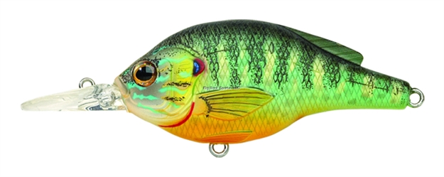 Picture of Livetarget Sunfish Pumpkinseed Shallow Dive Flat-Side Crankbait, 3'-4', 2 3/4", #4 Hooks, 1/2 Oz, Natural/Matte, Floating