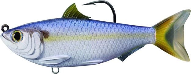 Picture of Livetarget Threadfin Shad Swimbait, 3 1/2", 4/0 Hook, 1/2 Oz, Green/Bronze, Medium Slow Sinking