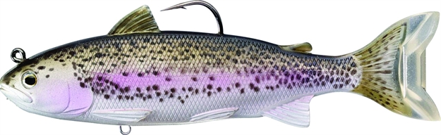 Picture of Livetarget Trout (Adult) Swimbait, 6 1/2", 9/0 Hook, 2 1/2 Oz, Silver/Violet, Medium Slow Sinking