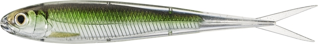 Picture of Livetarget Twitch Minnow Soft Jerk Bait, 4 1/2", 1/4 Oz,Silver/ Green, 4 Per Pkg