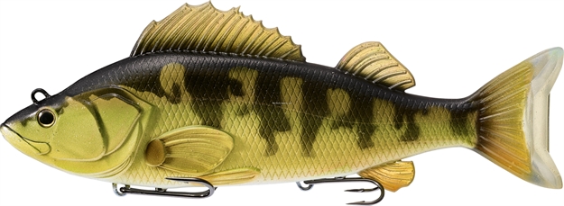 Picture of Livetarget Yellow Perch - Swimbait (Oscillator Tail),  8 In,  4 3/4 Oz,  Gold/Olive