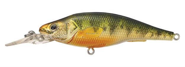 Picture of Livetarget Yellow Perch Medium Dive Crankbait, 3'-5, 2 7/8", #6 Hooks, 3/8 Oz, Florescent/Matte, Floating