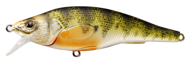 Picture of Livetarget Yellow Perch Shallow Dive Jerkbait, 1'-2', 2 7/8", #6 Hooks, 3/8 Oz, Natural/Matte, Suspend