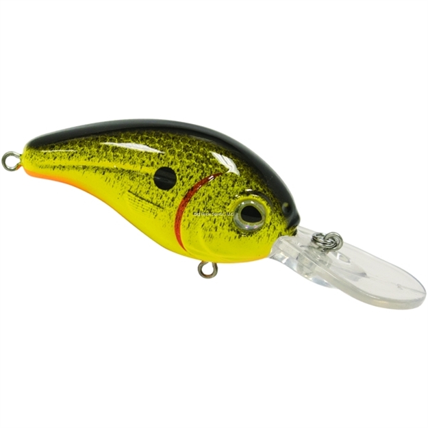 Picture of Livingston Lures Pro Series Dive Master JR 8 Crankbait, Chartreuse Splatter Shad, 2.28", 0.5 Oz, TO 10', #4 Hooks