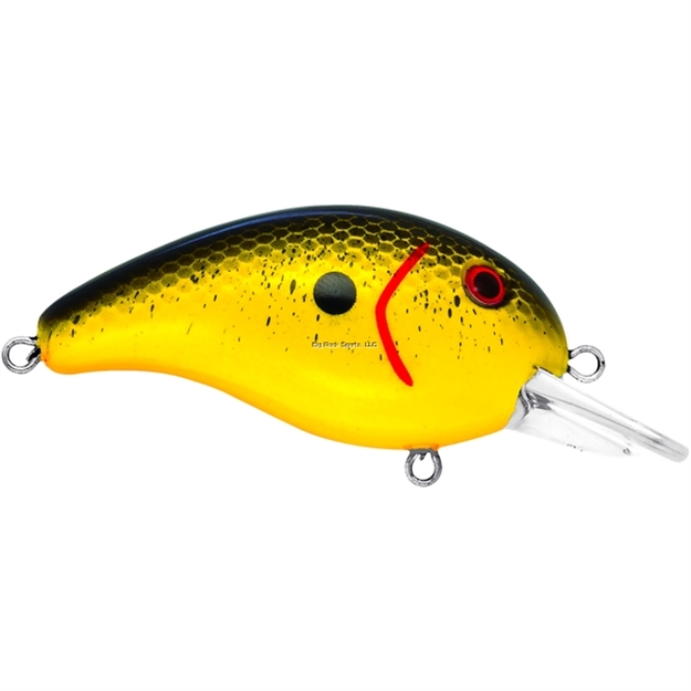 Picture of Livingston Lures Pro Series Dive Master JR Square Bill Crankbait, Chartreuse Splatter Shad, 2.3", 0.56 Oz, 4Ft, #6 Hooks