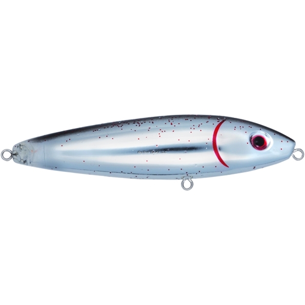 Picture of Livingston Lures Pro Series Pro Sizzle Top Water, Black Back Chrome Shad, 4.25", 0.875 Oz, Floating, #2 Hooks