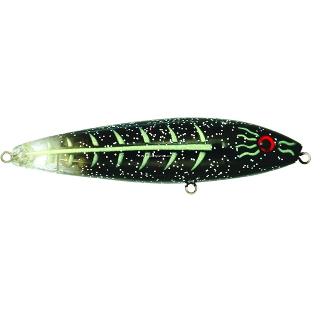 Picture of Livingston Lures Pro Series Pro Sizzle Top Water, Black Zombie, 4.25", 0.875 Oz, Floating, #2 Hooks