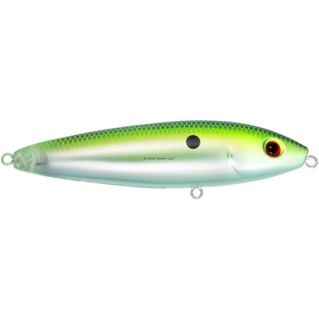 Picture of Livingston Lures Pro Series Pro Sizzle Top Water, Chrome Triple Xxx Shad, 4.25", 0.875 Oz, Floating, #2 Hooks
