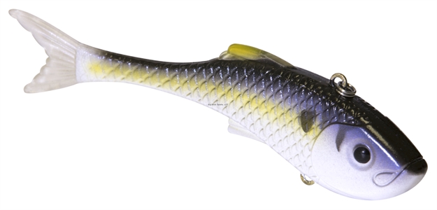 Picture of Livingston Lures Slingshot, French Pearl, 5.4 In, 1.1 Oz, Soft Plastic Swimbait, Ebs? Sound Technology, #4
