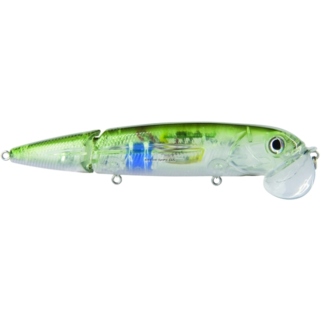 Picture of Livingston Lures Team Livingston Walking Boss II Top Water, Green Ghost Shiner, 4.625", 0.9375 Oz, Floating, #2 Hooks,Ebs Multitouch