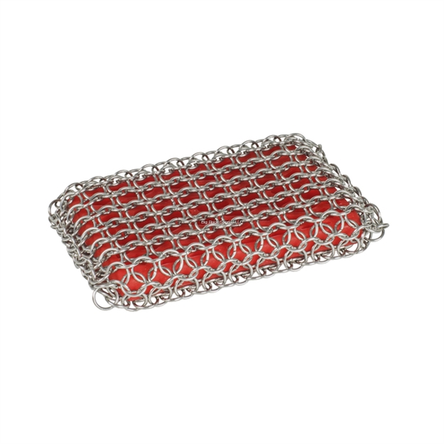 Picture of Lodge Silicone & Chainmail Scrubbing Pad, Red