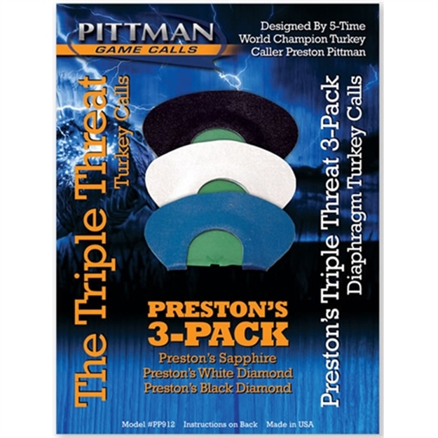Picture of Longleaf Camo/Pittman Game Calls Triple Threat Combo Diaphram Pack 912 747176109129
