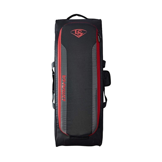 Picture of Louisville Slugger Omaha Rig Wheeled Baseball Bag Scarlet