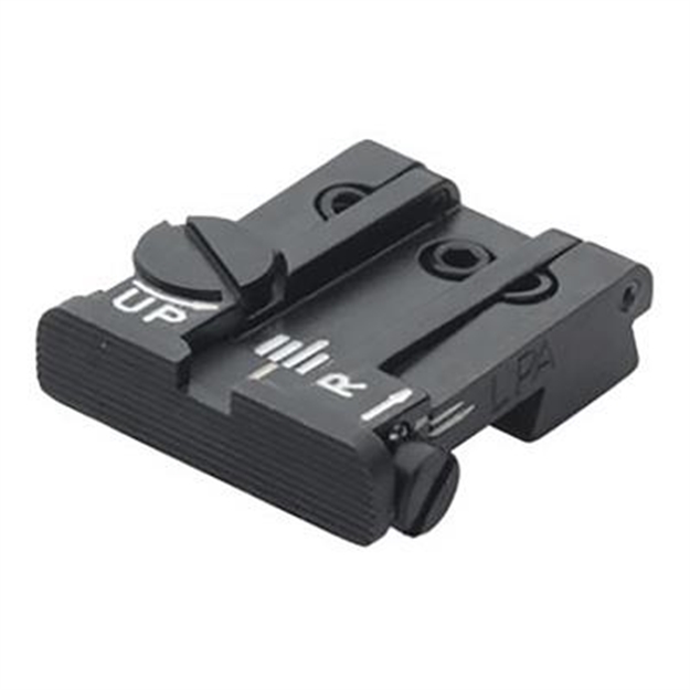 Picture of L.P.A. Sights Colt 70/80/90 Black Serrated Adjustable Rear Sight