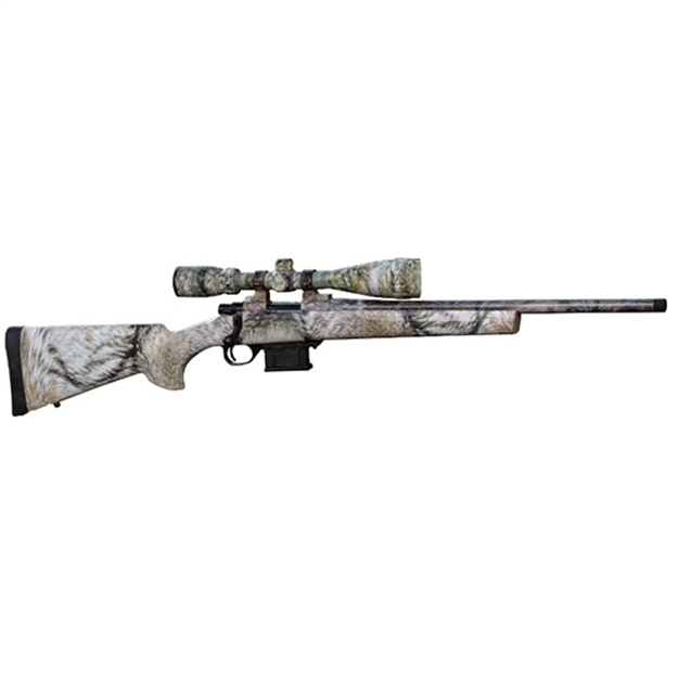 Picture of  Howa Hma60804fy M1500 Mini Action Full Size 6 Arc 5+1 20" Yote Camo Dip Threaded Barrel, Steel Receiver Drilled & Tapped, Fixed Hti Yote Synthetic Stock, Nikko Stirling Gamepro 4-12X40mm 682146892420