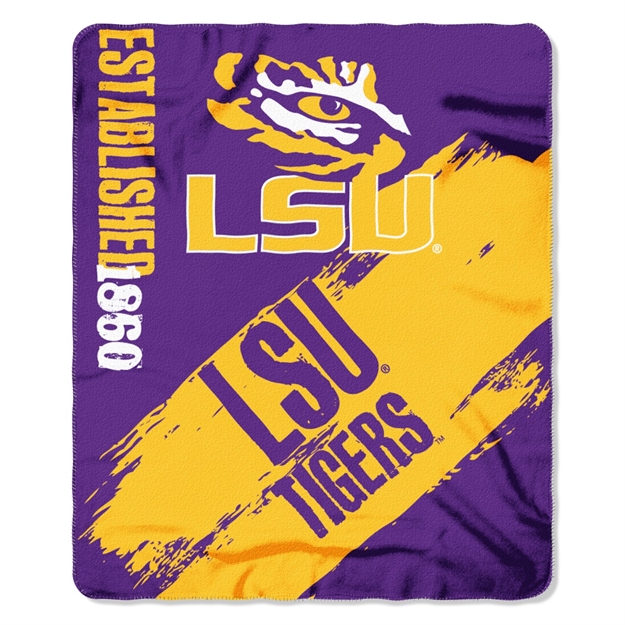 Picture of Lsu Tigers Painted Fleece Throw
