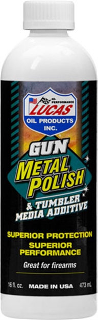 Picture of Lucas Oil Oil 16Oz Gun Metal Polsh Tumbler Media Additive Liquid