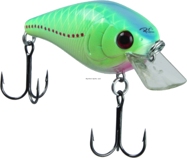 Picture of Luck-E-Strike Rick Clunn Rc2 Square Bill Crankbait, 2 1/2", 1/2 Oz, SZ 4 Hooks, Blue Chartreuse, Floating