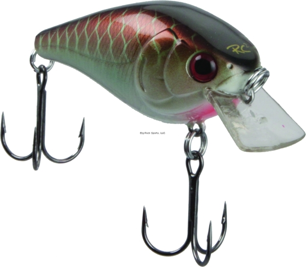 Picture of Luck-E-Strike Rick Clunn Rc2 Square Bill Crankbait, 2 1/2", 1/2 Oz, SZ 4 Hooks, Green Copper Shad, Floating