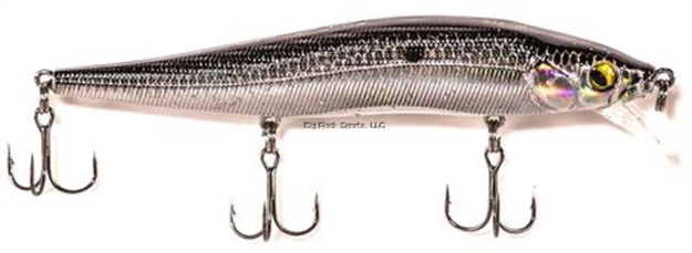 Picture of Luck-E-Strike Rick Clunn Stickbait, 4 1/2", 1/2 Oz, SZ 6 Hooks (3), Black Diamond, Suspending