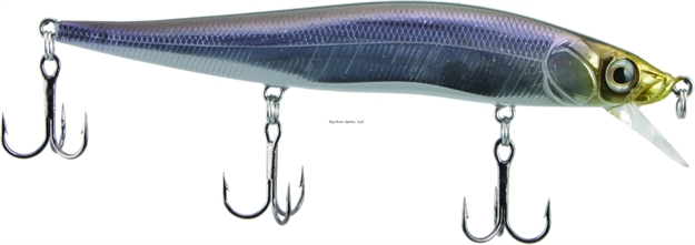 Picture of Luck-E-Strike Rick Clunn Stickbait, 4 1/2", 1/2 Oz, SZ 6 Hooks (3), Black Stardust Shad, Suspending