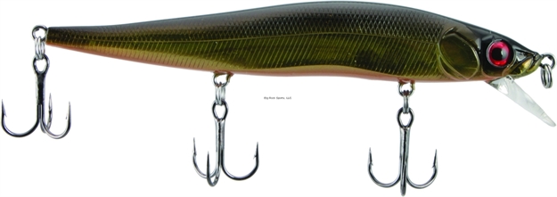 Picture of Luck-E-Strike Rick Clunn Stickbait, 4 1/2", 1/2 Oz, SZ 6 Hooks (3), Deadly Black Illusion, Suspending