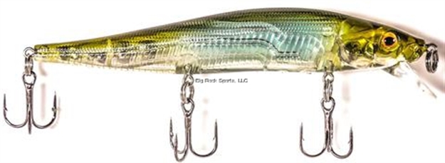 Picture of Luck-E-Strike Rick Clunn Stickbait, 4 1/2", 1/2 Oz, SZ 6 Hooks (3), Emerald Shiner, Suspending