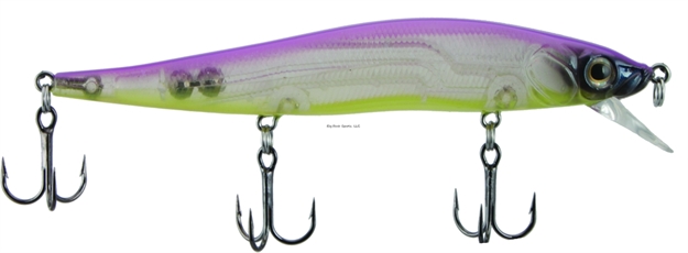 Picture of Luck-E-Strike Rick Clunn Stickbait, 4 1/2", 1/2 Oz, SZ 6 Hooks (3), Herring Bone Chartreuse, Suspending