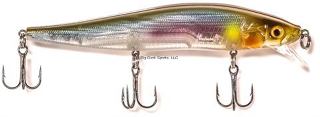 Picture of Luck-E-Strike Rick Clunn Stickbait, 4 1/2", 1/2 Oz, SZ 6 Hooks (3), Purple Golden Shiner, Suspending