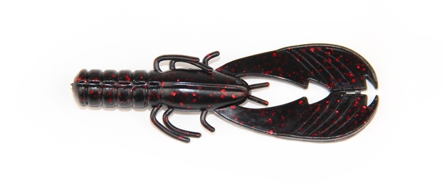 Picture of Lucky Craft 3.25" Muscle Back Finesse Craw, Black Red Flake